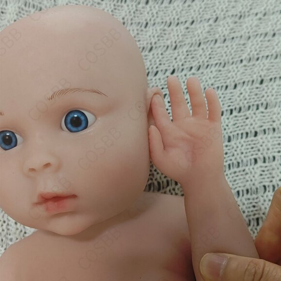 45cm Full Body Platinum Silicone Open Eyes Newborn Lifelike Reborn Baby GirlDoll - Picture 11 of 15